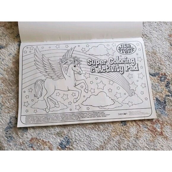 Lisa Frank Large Super Coloring & Activity Pad Book 16" x 11" 64 pgs Brand New - Picture 6 of 9